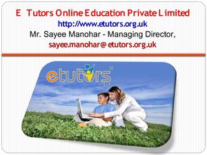 Etutors Services