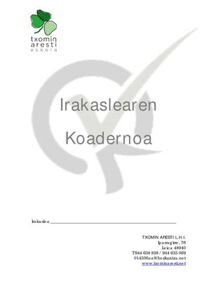 Irakaslearen Koadernoa
