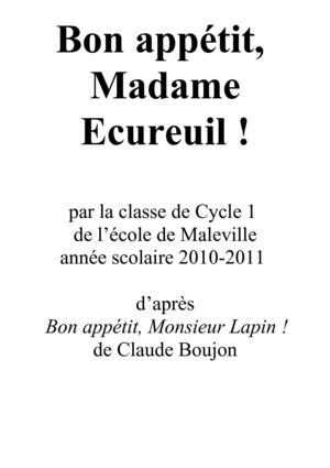 Bon appétit, Madame Ecureuil !
