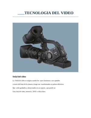 TECNOLOGIA DEL VIDEO