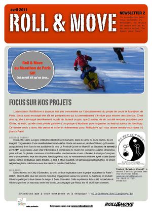 NEWSLETTER ROLL&MOVE N°2 AVRIL 2011