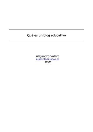 Qué es un blog educativo