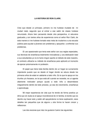 LA HISTORIA DE RON CLARK