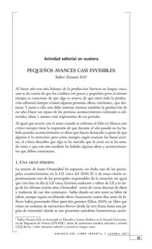 Actividad editorial en euskara 2010