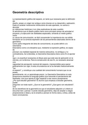 geometria descriptiva