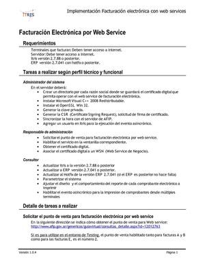 Implementacion Factura electrónica webservice