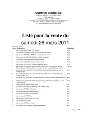 liste 26 mars 2011