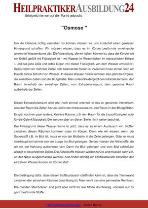 Die Osmose - ein Stoffaustausch der Zellen 