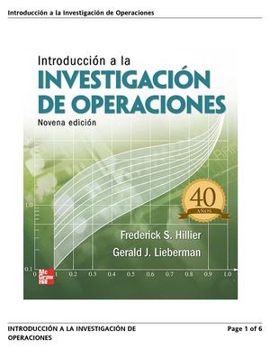 Introducción a la Investigación de Operaciones