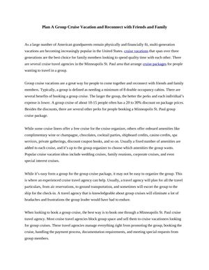 Plan A Group Cruise Vacation and Reconnect with Friends and Family