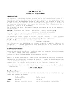 GUÍA ASCARIS - TRICOCÉFALO