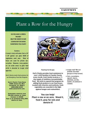 Plant a Row for the Poor: Brochure
