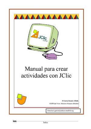 MANUAL JCLIC F.García Pozuelo, J. Rello