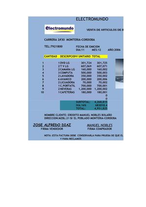 NOTAS Y FACTURAS YEY