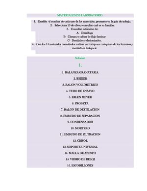 MATERIALES DE LABORATORIO