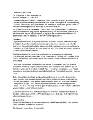 Geometría descriptiva