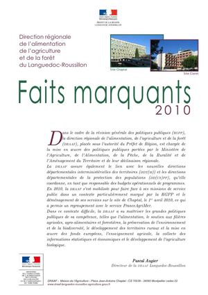 Faits marquants en 2010 - Draaf Languedoc-Roussillon
