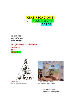 Os nosos resultados (actualizados)