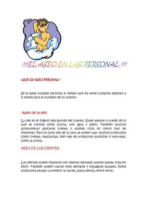 EL ASEO PERSONAL.
