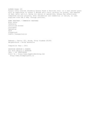 Ajnara India Limited introduces AJNARA Homes 121@ Rs. 28.2 Lacs onwards, in Sector 121, Noida, CALL +91 9868768682, SAPPHIRE BROKING & EVENTS-DELHI