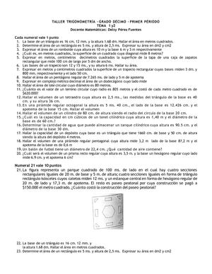 Guía Matemáticas Prueba