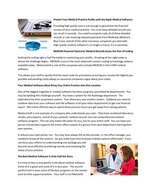 Protect Your Medical Practice Profits with the Right Medical Software 