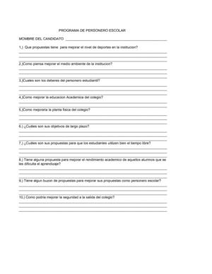 Encuesta personero Escolar