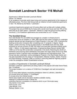 Somdatt landmark flats in mohali, Call 9356667007