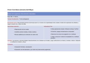 Planificación bimestral de Primero y Segundo Básico