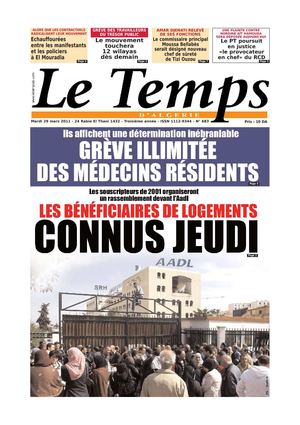 Le Temps d'Algérie Edition du Mardi 29 Mars 2011