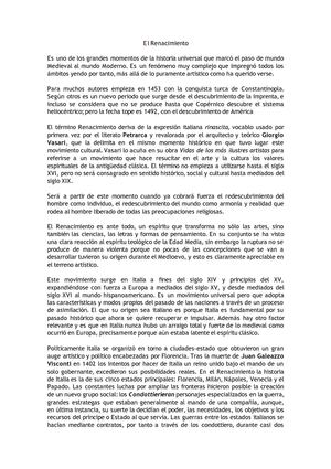 El Renacimiento, humanismo y descubrimientos geográficos