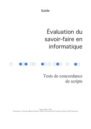 Guide Moodle - Tests de concordance de scripts