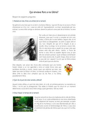 Qui enviava flors a na Glòria?