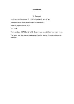 my life project (past)
