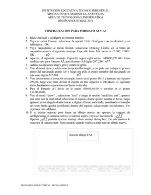 Configuracion para formato A3 y A4