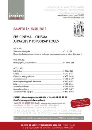APPAREILS PHOTOGRAPHIQUES 16-04-2011 
