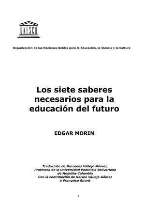 Los 7 saberes E. Morin