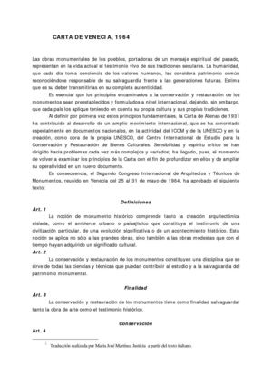 VVAA. Carta de Venecia 1964