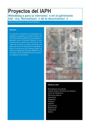 VVAA. Normalización documentación intervención P.H.