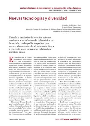 Nuevas Tecnologías y diversidad