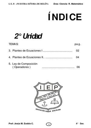 TEORIA R. MATEMATICO 4 SEC 2 UNIDAD