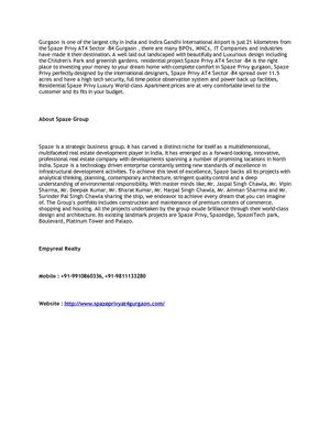 Spaze Privy AT4 Sector 84 Gurgaon, +91-9910860336, Spaze Privy AT4 Gurgaon