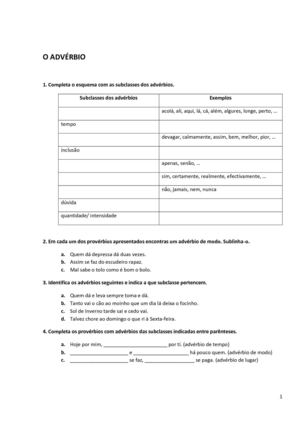 O ADVÉRBIO