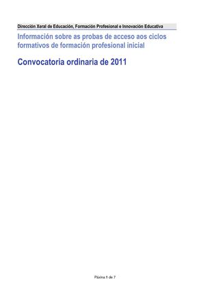 Información xeral probas acceso
