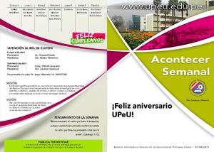 Boletín Informativo Interno de la UPeU - 01/04/2011