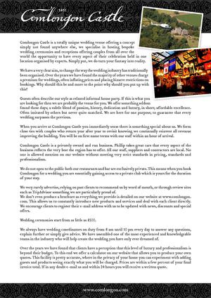 Comlongon Castle Brochure