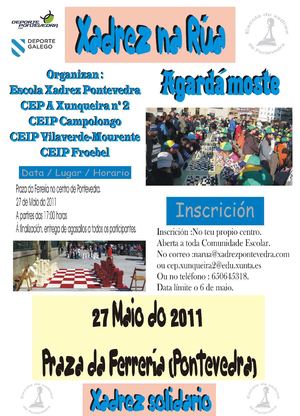 CARTEL XADREZ NA RÚA - XADREZ SOLIDARIO