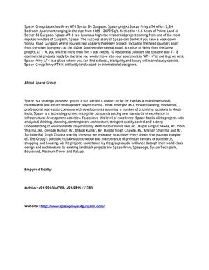 Spaze Privy AT4, +91-9910860336, Spaze Privy AT4 Sector 84 Gurgaon