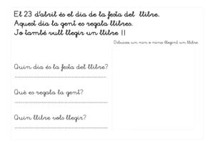 dia del llibre primer cicle