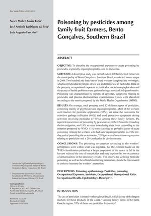 Family Fruit Farmers: Poisoning by Pesticides